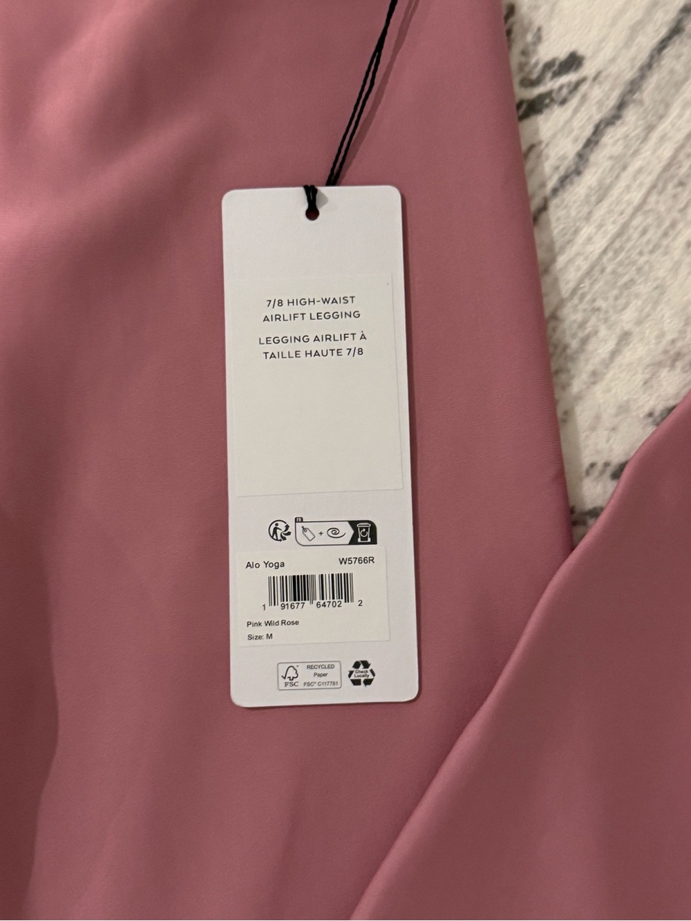 ALO Yoga Pink Wild Rose High-Waist Airlift Legging